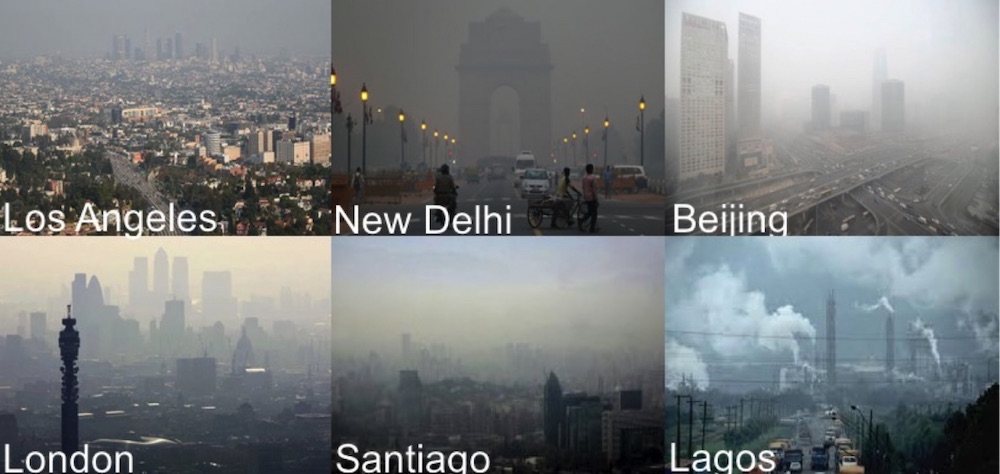 air quality images of 6 cities